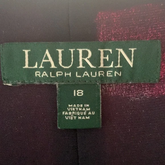 Lauren Ralph Lauren Flutter-Sleeve Floral Dress - Size 18 - Picture 6 of 12